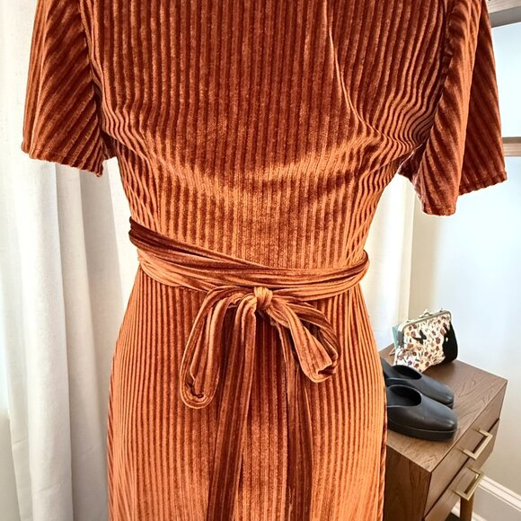 Baltic Born Andi Ribbed Velvet Wrap Maxi Dress - Picture 4 of 5